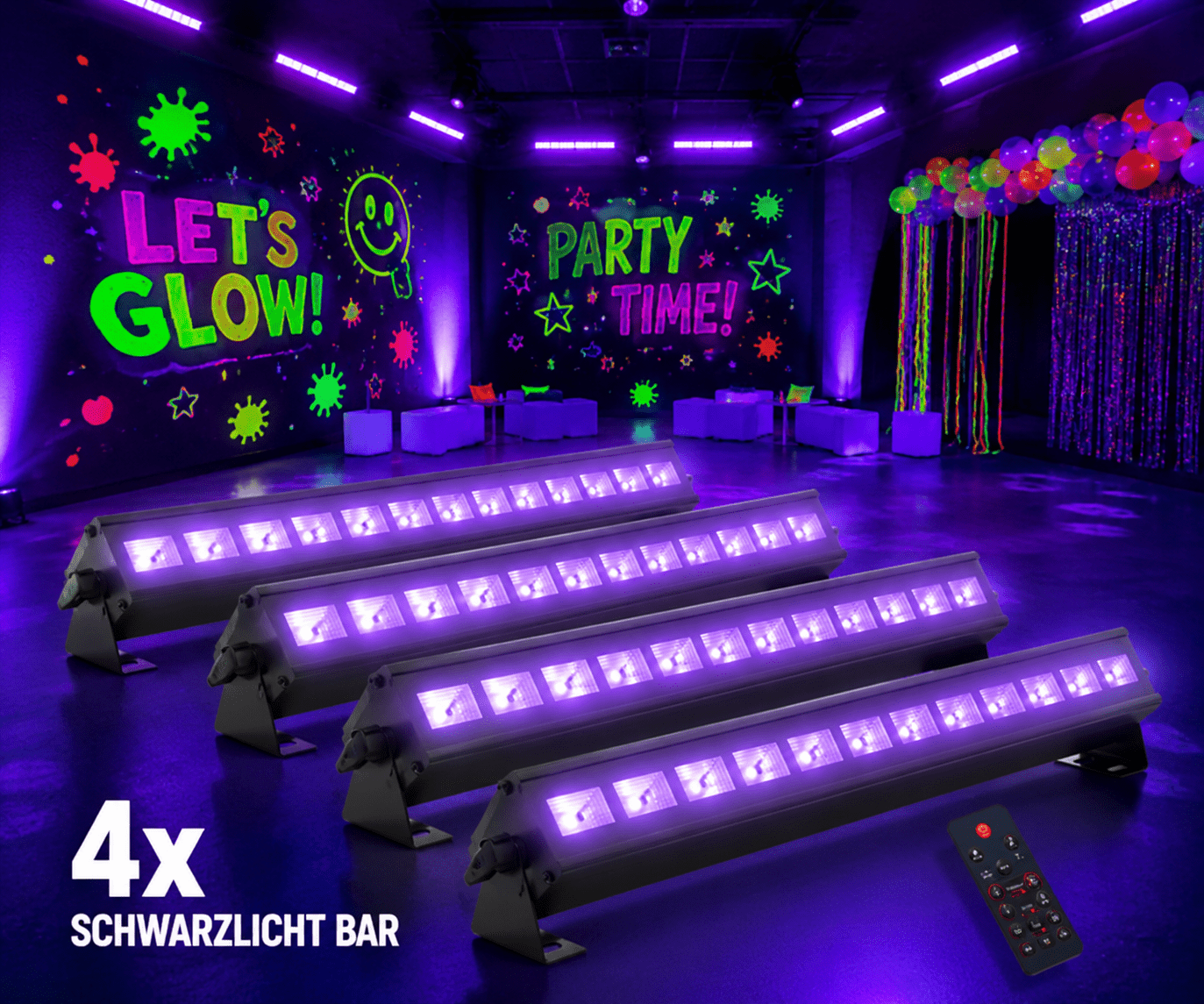 Schwarzlicht Bar Set - Perfekt für Neon Partys, Events mieten in Altenkirchen, Betzdorf, Wissen & Weyerbusch - WW - Sound